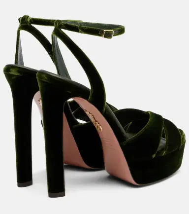 Aquazzura Divine 130 velvet platform sandals | Thumbnail 3 Aquazzura Divine 130 velvet platform sandals | Thumbnail 3