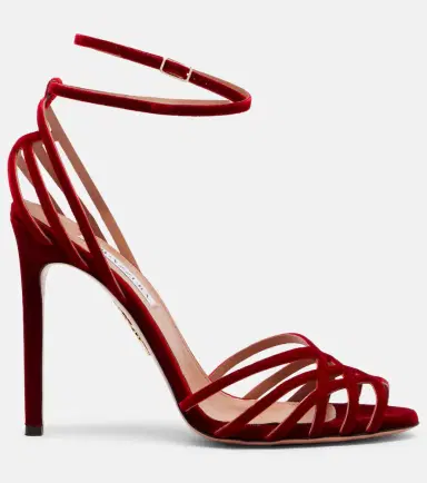 Aquazzura Wild Dream 105 velvet sandals | Thumbnail 4 Aquazzura Wild Dream 105 velvet sandals | Thumbnail 4