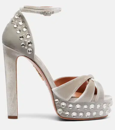 Aquazzura Cosmic Love 130 velvet platform sandals | Thumbnail 3 Aquazzura Cosmic Love 130 velvet platform sandals | Thumbnail 3