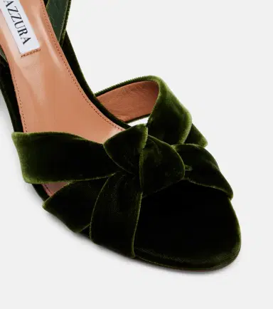 Aquazzura Nina 85 velvet sandals | Thumbnail 3 Aquazzura Nina 85 velvet sandals | Thumbnail 3