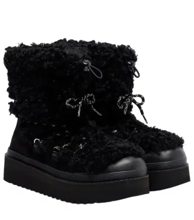 Tory Burch Mellow shearling and suede lace-up boots | Thumbnail 1 Tory Burch Mellow shearling and suede lace-up boots | Thumbnail 1
