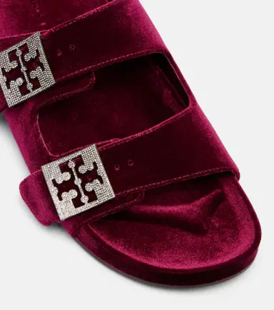 Tory Burch Mellow embellished velvet slides | Thumbnail 2 Tory Burch Mellow embellished velvet slides | Thumbnail 2