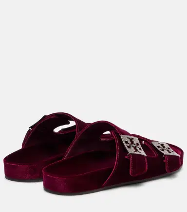 Tory Burch Mellow embellished velvet slides | Thumbnail 4 Tory Burch Mellow embellished velvet slides | Thumbnail 4