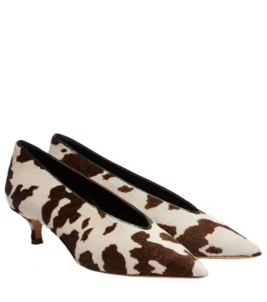 Le Monde Béryl Le Monde Béryl Babouche cow-print calf hair pumps | Thumbnail 1 Le Monde Béryl Le Monde Béryl Babouche cow-print calf hair pumps | Thumbnail 1