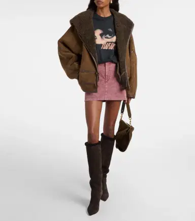 Paris Texas Stiletto 85 shearling-trimmed suede knee-high boots | Thumbnail 5 Paris Texas Stiletto 85 shearling-trimmed suede knee-high boots | Thumbnail 5