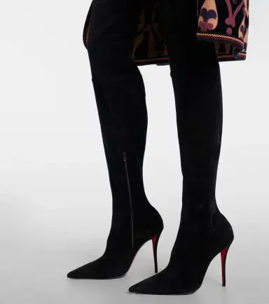 Christian Louboutin Miss Z 100 suede over-the-knee boots | Thumbnail 6 Christian Louboutin Miss Z 100 suede over-the-knee boots | Thumbnail 6