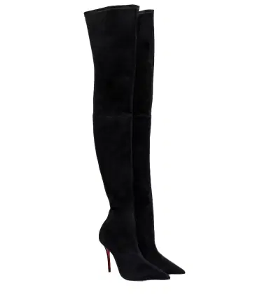 Christian Louboutin Miss Z 100 suede over-the-knee boots | Thumbnail 1 Christian Louboutin Miss Z 100 suede over-the-knee boots | Thumbnail 1