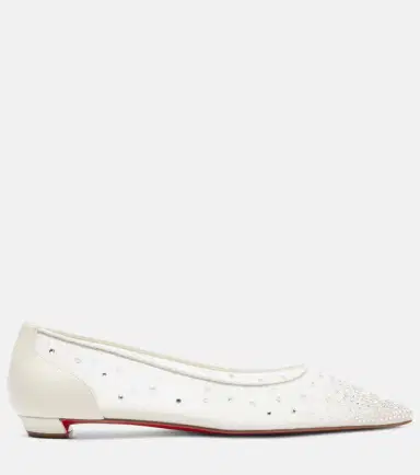 Christian Louboutin Miss Z Degrastrassina Perla mesh flats | Thumbnail 3 Christian Louboutin Miss Z Degrastrassina Perla mesh flats | Thumbnail 3