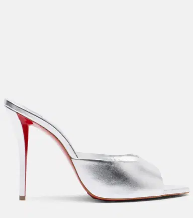 Christian Louboutin Miss Z 100 metallic leather mules | Thumbnail 3 Christian Louboutin Miss Z 100 metallic leather mules | Thumbnail 3