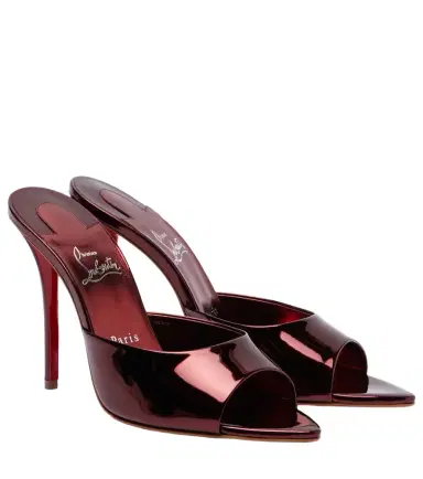 Christian Louboutin Miss Z 100 mirrored leather mules | Thumbnail 1 Christian Louboutin Miss Z 100 mirrored leather mules | Thumbnail 1