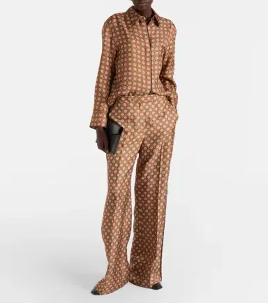 Dorothee Schumacher Graphic Dreams printed silk twill palazzo pants | Thumbnail 4 Dorothee Schumacher Graphic Dreams printed silk twill palazzo pants | Thumbnail 4