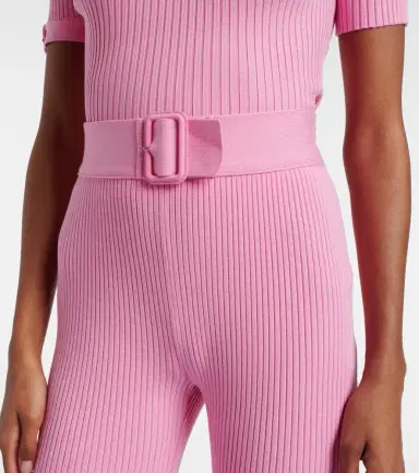 Courrèges Courrèges Belted ribbed-knit capri pants | Thumbnail 6 Courrèges Courrèges Belted ribbed-knit capri pants | Thumbnail 6