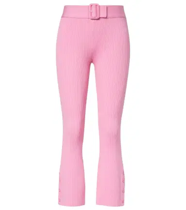 Courrèges Courrèges Belted ribbed-knit capri pants | Thumbnail 1 Courrèges Courrèges Belted ribbed-knit capri pants | Thumbnail 1