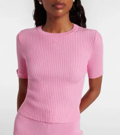 Courrèges Courrèges Logo ribbed-knit crop top | Thumbnail 2 Courrèges Courrèges Logo ribbed-knit crop top | Thumbnail 2