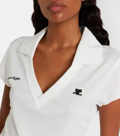 Courreges Courrèges Logo jersey polo shirt | Thumbnail 5 Courreges Courrèges Logo jersey polo shirt | Thumbnail 5