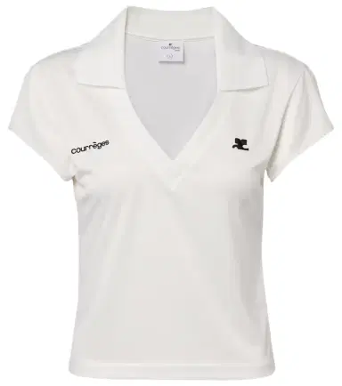 Courreges Courrèges Logo jersey polo shirt | Thumbnail 1 Courreges Courrèges Logo jersey polo shirt | Thumbnail 1