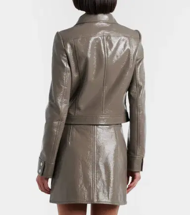 Courrèges Courrèges Logo vinyl cropped jacket | Thumbnail 2 Courrèges Courrèges Logo vinyl cropped jacket | Thumbnail 2