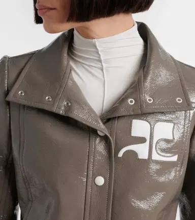 Courrèges Courrèges Logo vinyl cropped jacket | Thumbnail 6 Courrèges Courrèges Logo vinyl cropped jacket | Thumbnail 6