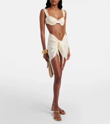 Montce Draped satin beach cover-up | Thumbnail 3 Montce Draped satin beach cover-up | Thumbnail 3