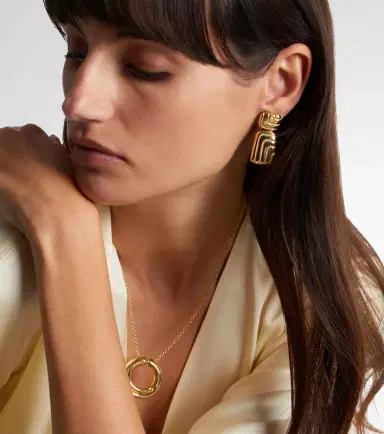 Pamela Zamore Labyrinth 18kt gold drop earrings | Thumbnail 2 Pamela Zamore Labyrinth 18kt gold drop earrings | Thumbnail 2