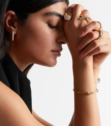 Engelbert Drop Link Medium 18kt gold earrings with diamonds | Thumbnail 4 Engelbert Drop Link Medium 18kt gold earrings with diamonds | Thumbnail 4