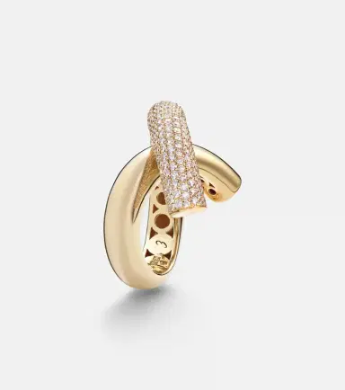 Engelbert Cross Loop Big 18kt gold ring with diamonds | Thumbnail 2 Engelbert Cross Loop Big 18kt gold ring with diamonds | Thumbnail 2