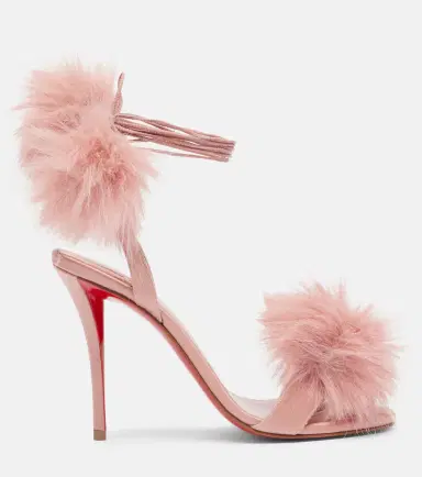 Christian Louboutin Patapompom 100 crêpe satin sandals | Thumbnail 2 Christian Louboutin Patapompom 100 crêpe satin sandals | Thumbnail 2
