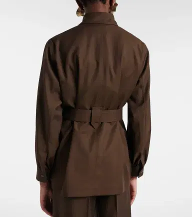 Max Mara Belted virgin wool blazer | Thumbnail 4 Max Mara Belted virgin wool blazer | Thumbnail 4