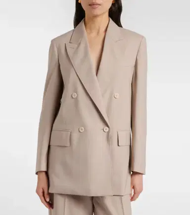 Max Mara Double-breasted wool, mohair, and silk blazer | Thumbnail 6 Max Mara Double-breasted wool, mohair, and silk blazer | Thumbnail 6