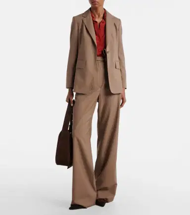 Max Mara Salpa virgin wool wide-leg pants | Thumbnail 4 Max Mara Salpa virgin wool wide-leg pants | Thumbnail 4