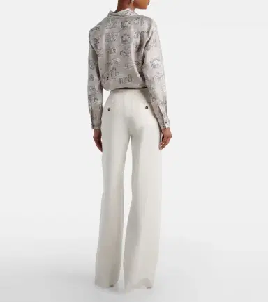 Max Mara Dentice cotton-blend wide-leg pants | Thumbnail 2 Max Mara Dentice cotton-blend wide-leg pants | Thumbnail 2