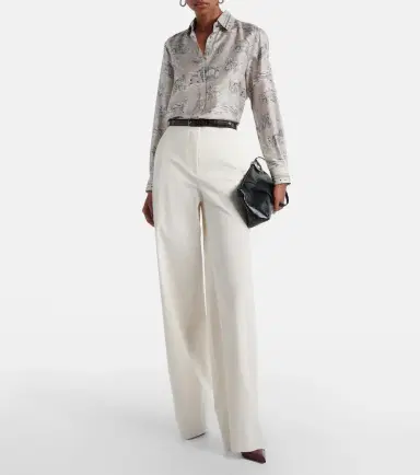 Max Mara Dentice cotton-blend wide-leg pants | Thumbnail 5 Max Mara Dentice cotton-blend wide-leg pants | Thumbnail 5