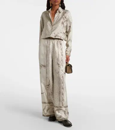 Max Mara Grado printed silk satin shirt | Thumbnail 2 Max Mara Grado printed silk satin shirt | Thumbnail 2