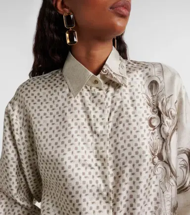Max Mara Grado printed silk satin shirt | Thumbnail 5 Max Mara Grado printed silk satin shirt | Thumbnail 5