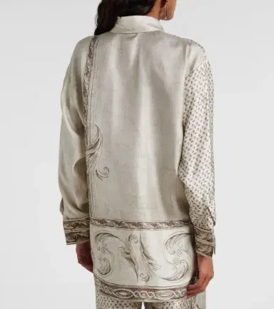 Max Mara Grado printed silk satin shirt | Thumbnail 6 Max Mara Grado printed silk satin shirt | Thumbnail 6