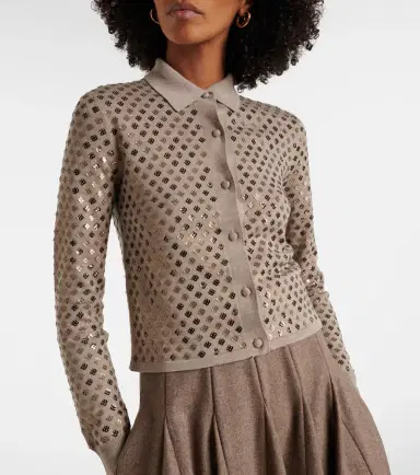 Max Mara Ragno sequined virgin wool cardigan | Thumbnail 3 Max Mara Ragno sequined virgin wool cardigan | Thumbnail 3