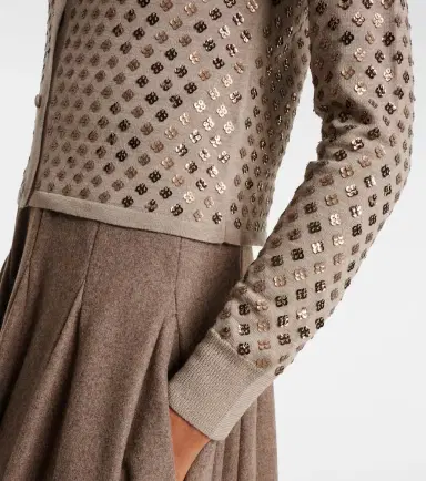 Max Mara Ragno sequined virgin wool cardigan | Thumbnail 6 Max Mara Ragno sequined virgin wool cardigan | Thumbnail 6