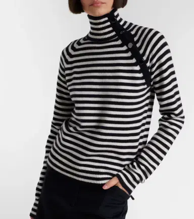 Max Mara Paniere striped cashmere turtleneck top | Thumbnail 2 Max Mara Paniere striped cashmere turtleneck top | Thumbnail 2