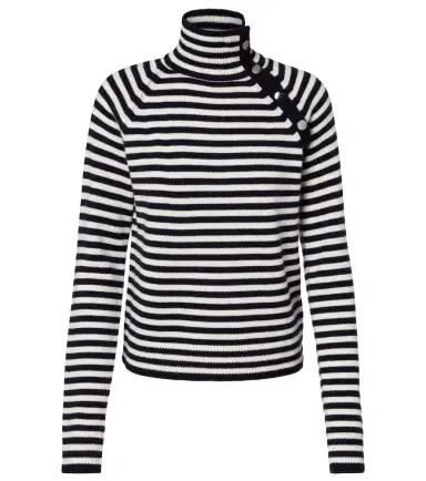 Max Mara Paniere striped cashmere turtleneck top | Thumbnail 1 Max Mara Paniere striped cashmere turtleneck top | Thumbnail 1