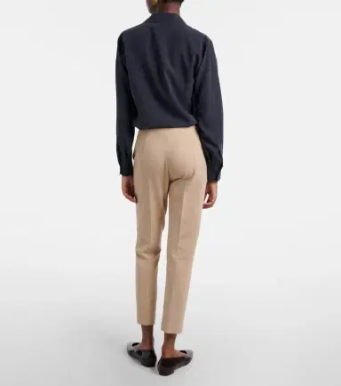 Max Mara Pegno jersey cropped slim pants | Thumbnail 4 Max Mara Pegno jersey cropped slim pants | Thumbnail 4
