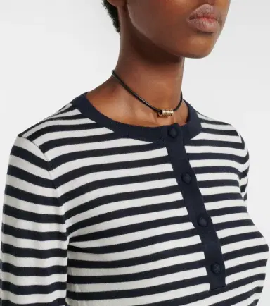 Max Mara Striped cashmere Henley sweater | Thumbnail 6 Max Mara Striped cashmere Henley sweater | Thumbnail 6