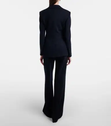 Max Mara Attinia virgin wool piqué wide-leg pants | Thumbnail 3 Max Mara Attinia virgin wool piqué wide-leg pants | Thumbnail 3