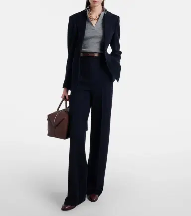 Max Mara Attinia virgin wool piqué wide-leg pants | Thumbnail 6 Max Mara Attinia virgin wool piqué wide-leg pants | Thumbnail 6