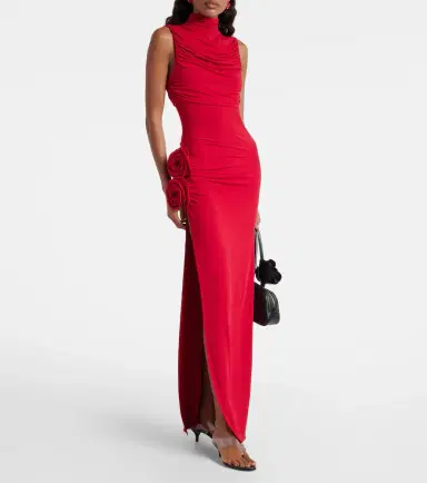 Magda Butrym Floral-appliqué draped gown | Thumbnail 3 Magda Butrym Floral-appliqué draped gown | Thumbnail 3
