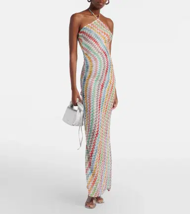 Missoni Zigzag halterneck lamé maxi dress | Thumbnail 2 Missoni Zigzag halterneck lamé maxi dress | Thumbnail 2