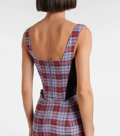 Vivienne Westwood Puppy tartan linen and mesh bustier top | Thumbnail 2 Vivienne Westwood Puppy tartan linen and mesh bustier top | Thumbnail 2