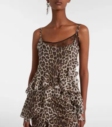 Jacques Wei Leopard-print ruffled silk camisole | Thumbnail 2 Jacques Wei Leopard-print ruffled silk camisole | Thumbnail 2