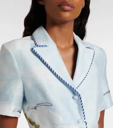 Leo Lin Brigitte linen-blend canvas minidress | Thumbnail 5 Leo Lin Brigitte linen-blend canvas minidress | Thumbnail 5