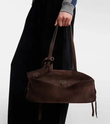 Balenciaga Carrie Small suede shoulder bag | Thumbnail 5 Balenciaga Carrie Small suede shoulder bag | Thumbnail 5