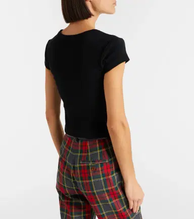 Vivienne Westwood Peru cropped cotton-blend jersey T-shirt | Thumbnail 3 Vivienne Westwood Peru cropped cotton-blend jersey T-shirt | Thumbnail 3